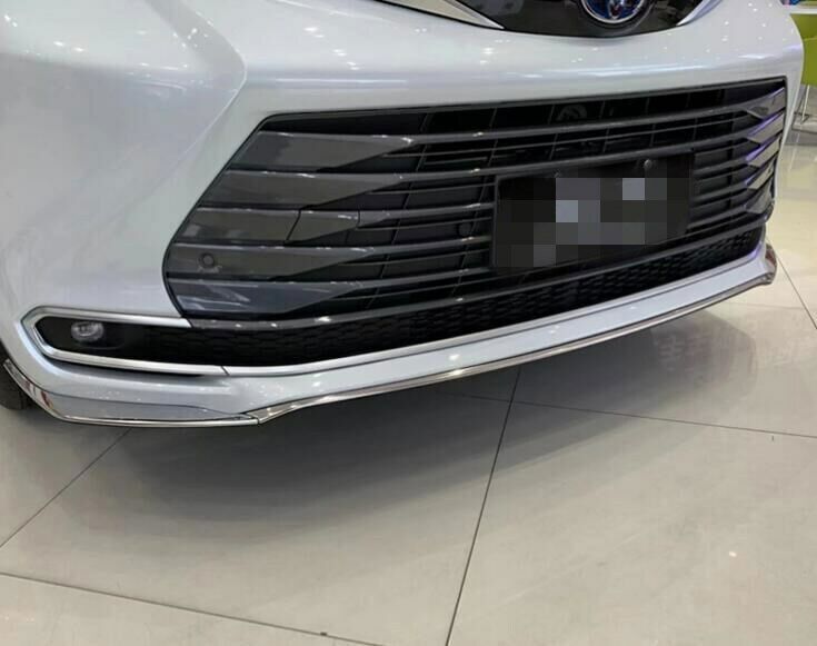 for Sienna 2021-2023 steel Front Down Bumper Molding Trim Spoiler 3PCS B n