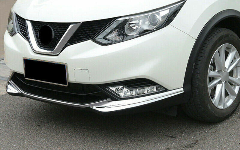 2pcs for Nissan Rogue Sport 2017-21 ABS Chrome Front Bumper Side Spoiler Cover