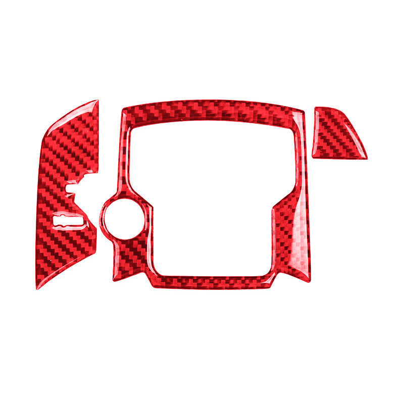 8X Red Carbon Fiber Rear Door Handle Frame Cover Trim for Jeep for Wrangler 2007-10 v