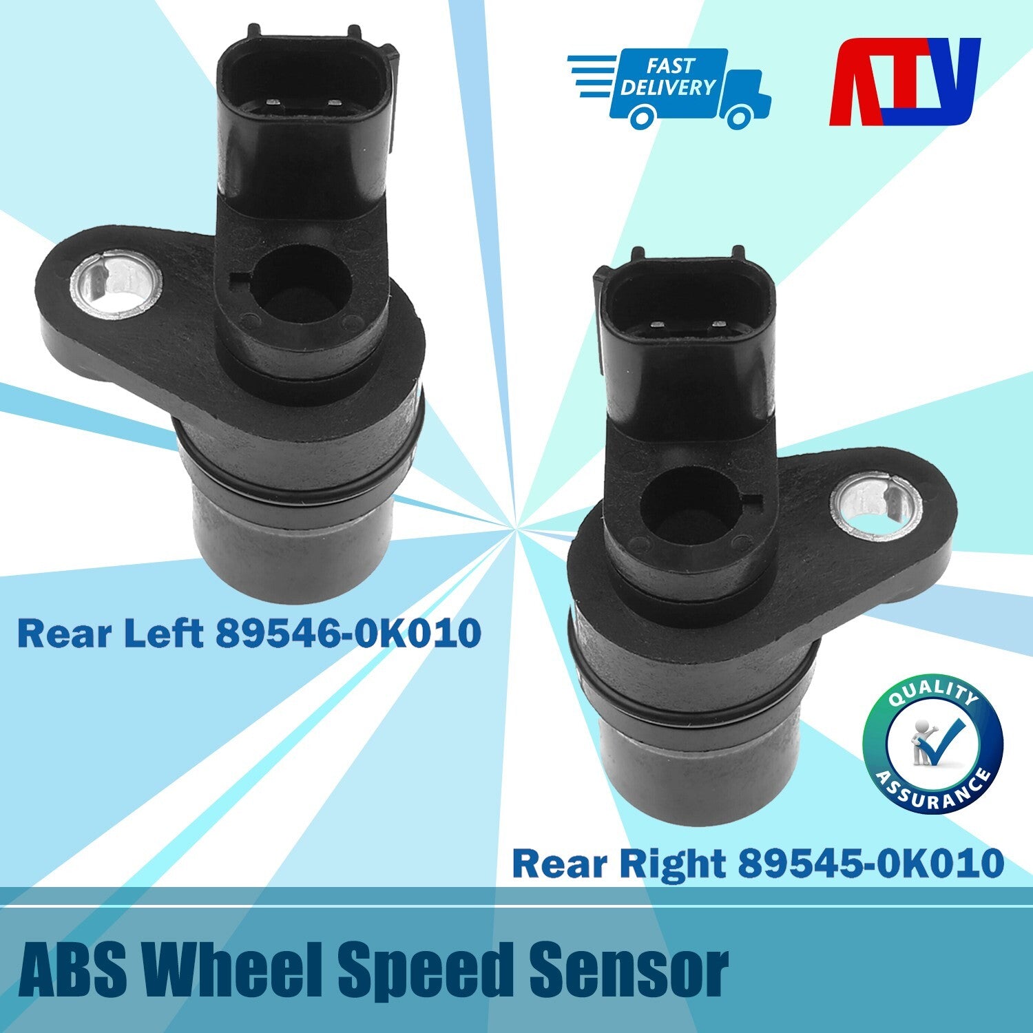 2PCS Rear RL Car ABS Wheel Speed Sensor for Toyota T100 Tacoma Tundra 98-06