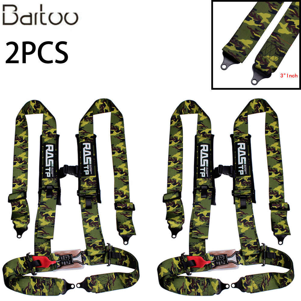 Pair 3 Racing for Seat Belt Harness 4 Point Quick Release Shoulder Pad ATV UTV Q