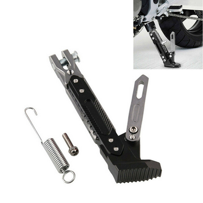 Motorcycle Kick Stand Adjustable Side Tripod Holder Adjustable 165-235mm Trim Q