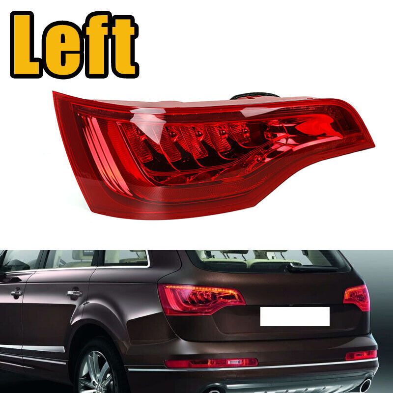 Left LED rear taillight with red lens brake stop light applicable to for Audi Q7 2010-2016
