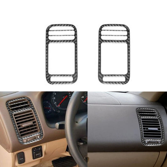 2Pcs Carbon Fiber Interior Side Air Vent Outlet Cover Trim for Honda for Civic 03-05