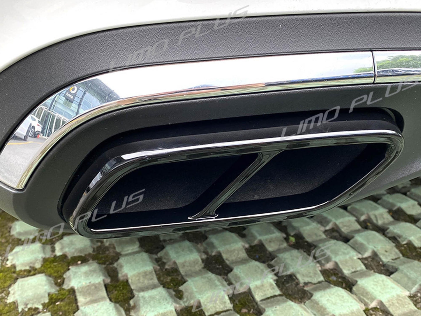 Black exhaust cover trim for Mercedes W206 sedan C200 C300 C43 2023 v