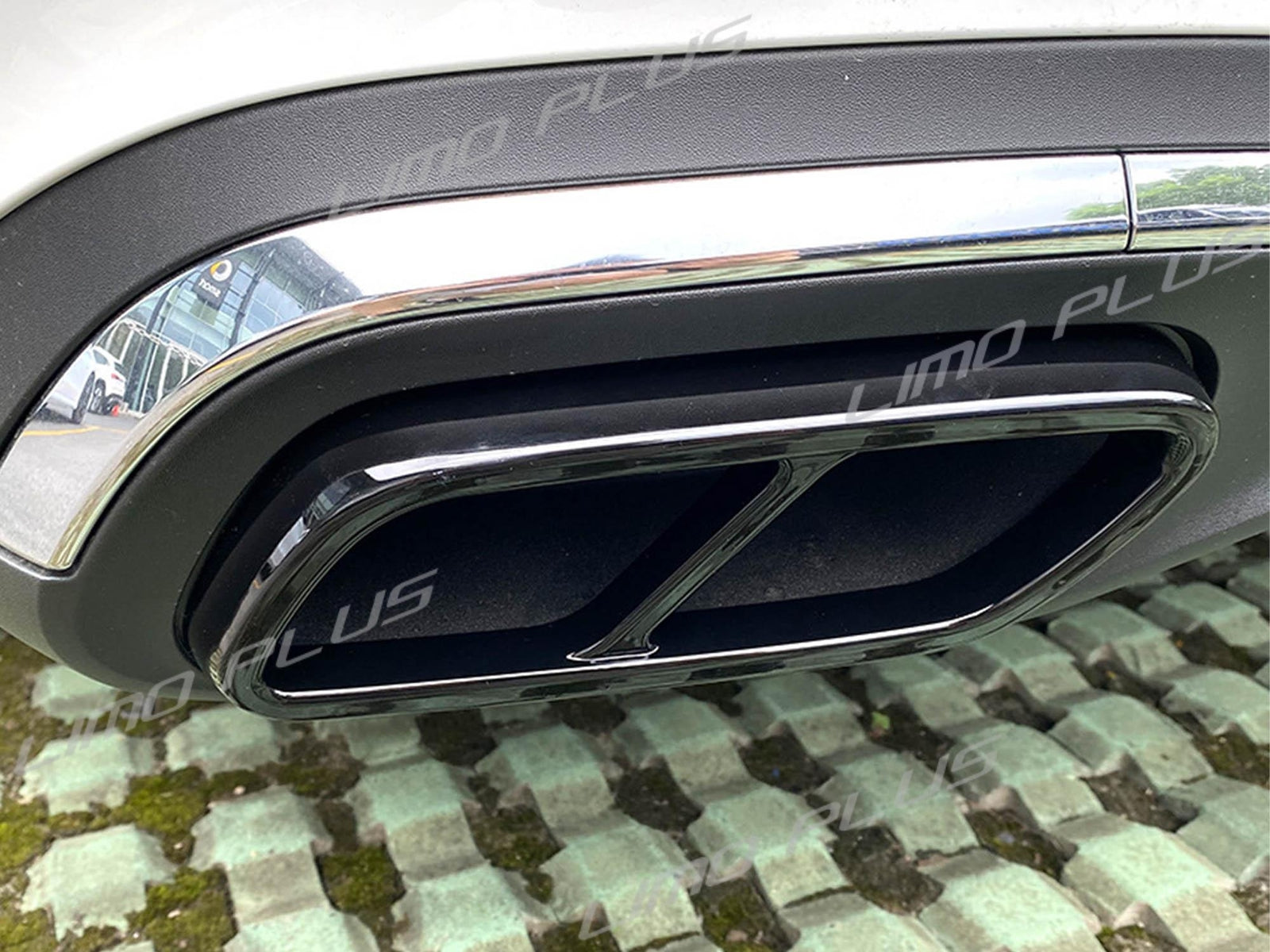 Black exhaust cover trim for Mercedes W206 sedan C200 C300 C43 2023 v