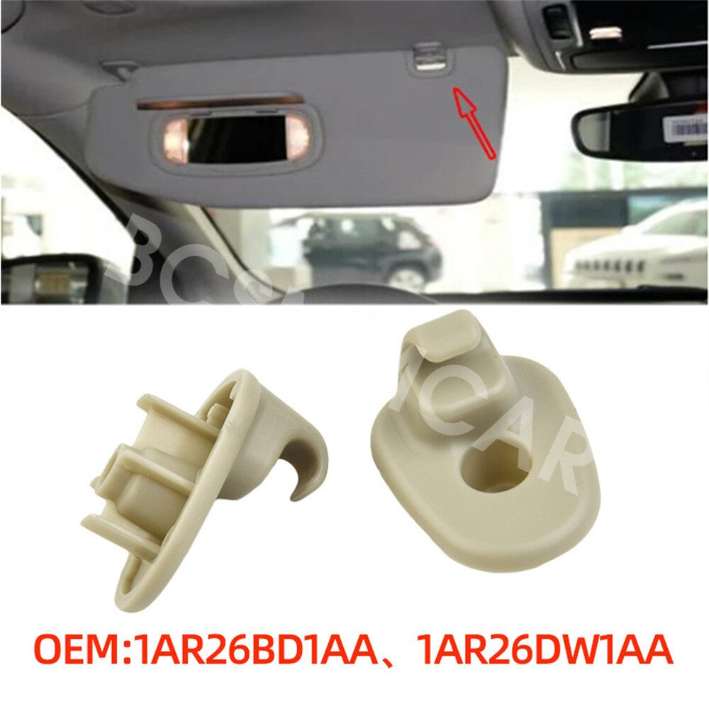 Fit for Jeep Liberty 2005-2012 2Pcs Car Sun Visor Hook Clips Replacement Parts Q