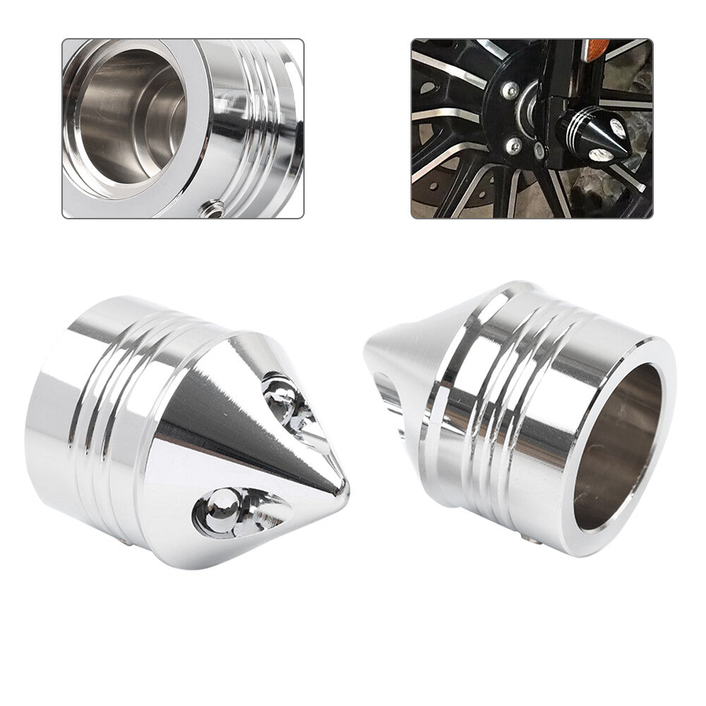 Front Axle Cap Nut Cover Fit for Harley Touring Dyna Road King Glide FLHR US
