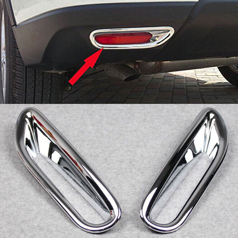 for Nissan Rogue 2014-2016 ABS Chrome Rear Fog lamp Light Moluding Cover Trim 2X