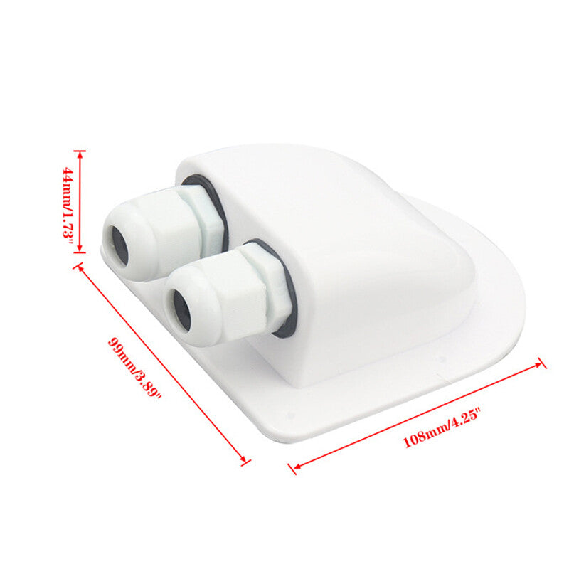 Gland Box Solar Dual-Cable Inlet for Yachts/RVs - Waterproof Solar Inlet Housing n