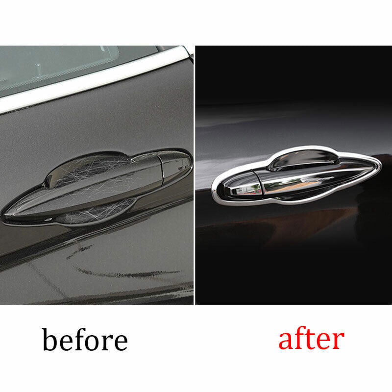 for BMW X1 F48 2016-22 Silver Steel Outside Door Bowl Handle Molding Cover Trim