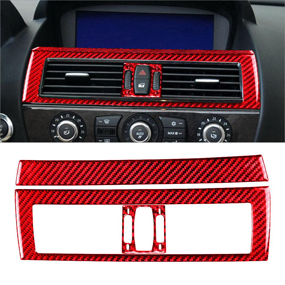 2X Carbon Fiber Front Door Storage Accent Cover Trim for Chrysler 300 2005-2007 v