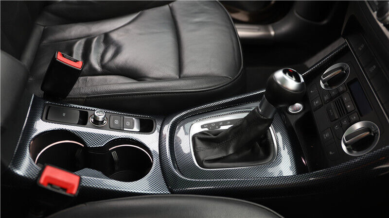 Console Gear Shift Frame Cover Trim 1PCS Fit for Audi Q3 2013-2018 Carbon Fiber