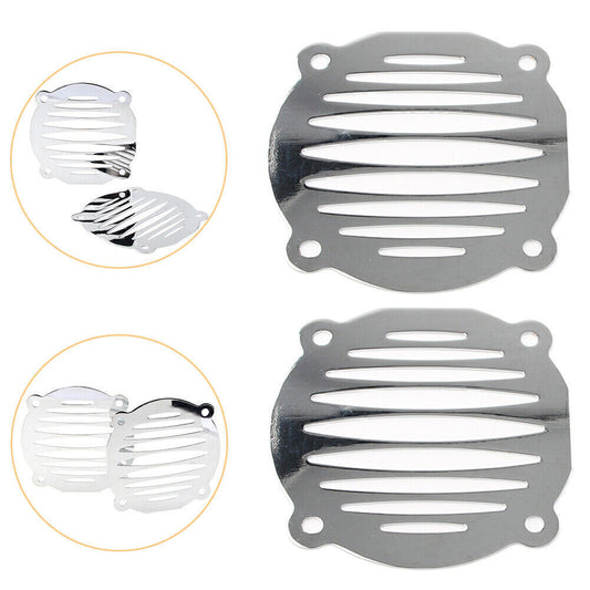 Chrome Motorcycle Speaker Mesh Grill Cover Fit for Harley Electra Glide FLHT 00-13 Q