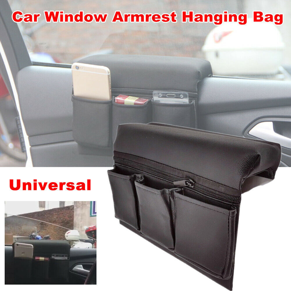 Car window armrest hanging bag storage pocket storage bag phone holder universal - n