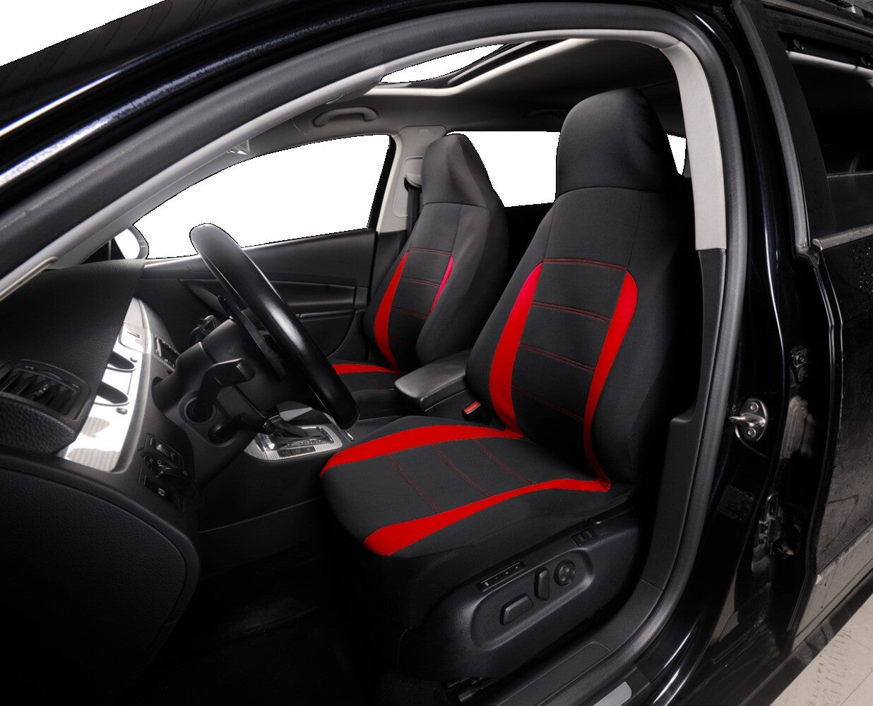 2pcs Washable Red/Black Front Row Car for Seat Covers for High Back Bucket Seats Hot n