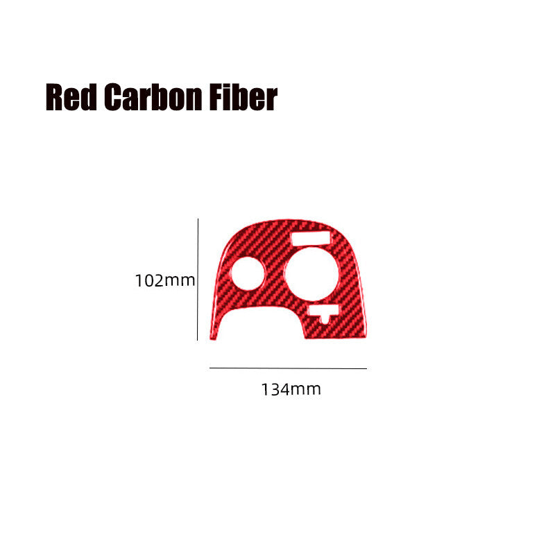 Red carbon fiber car traction control console trim for Corvette C5 1998 - 2004 - n