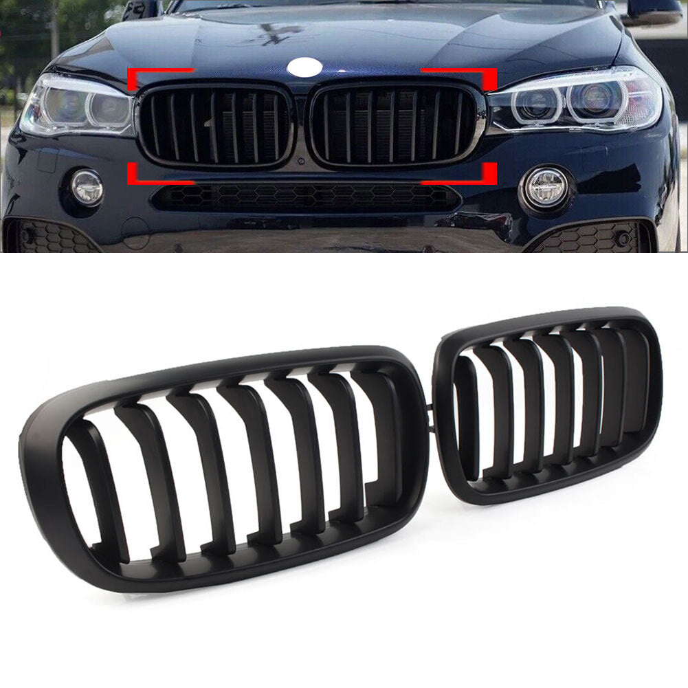 Front Bumper Kidney Single Slat Grille Fit for BMW X5 F15 2013-17 For X6 F16 X5M F85
