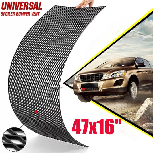 Universal ABS 47''x16'' Car Racing Honeycomb Mesh Grill Spoiler Bumper Vent n