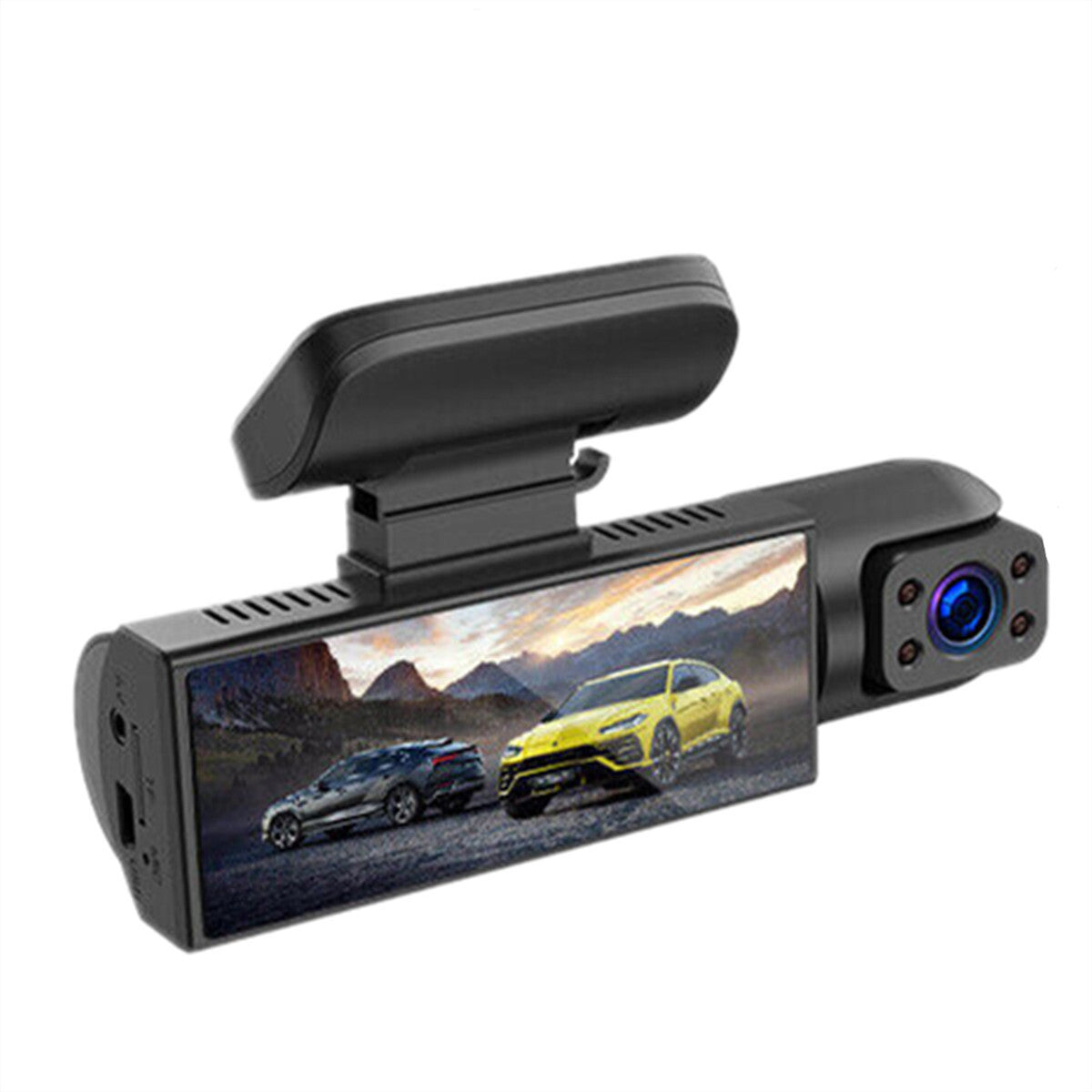 Dash Cam Car DVR Dual Lens Recorder Front Inside Cameras G-Sensor Night Vision