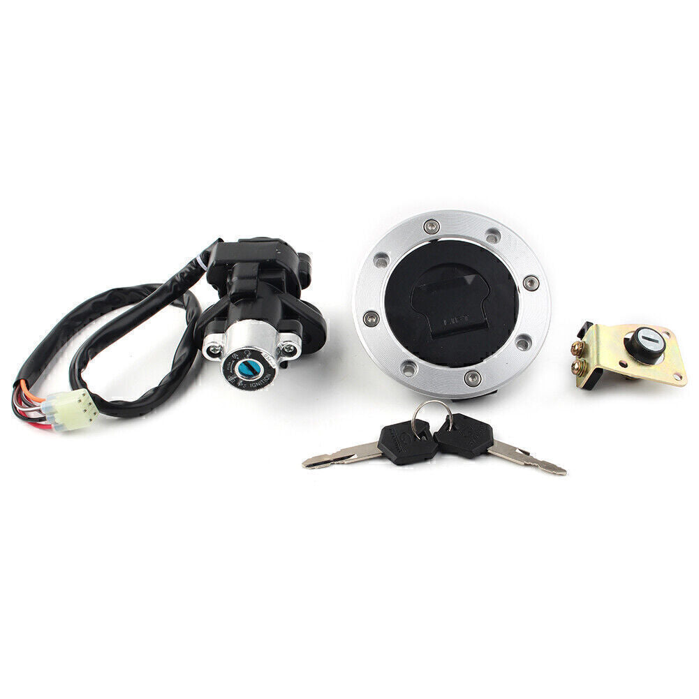 Ignition Switch Gas Cap Cover for Seat Lock Key Set Fit for Suzuki GSXR 600/750/1000 Q