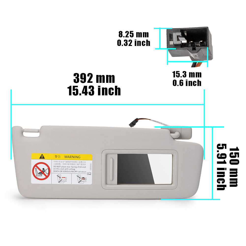 5GG857552 Right Sun Visor Fits for Volkswagen for Jetta 2020 2019 2021 SE 1.4L New