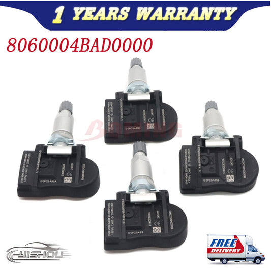 4PCS TPMS 8060004BAD0000 Tire Pressure Monitor Sensor For Trumpchi GA3 433MHz
