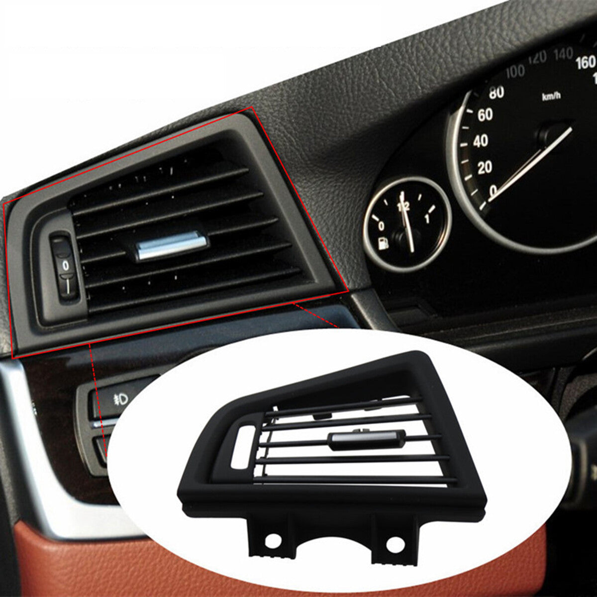 Left Console Grill Dashboard AC Vent 642291668883 for 520i 523i 530i 535i 528i - v