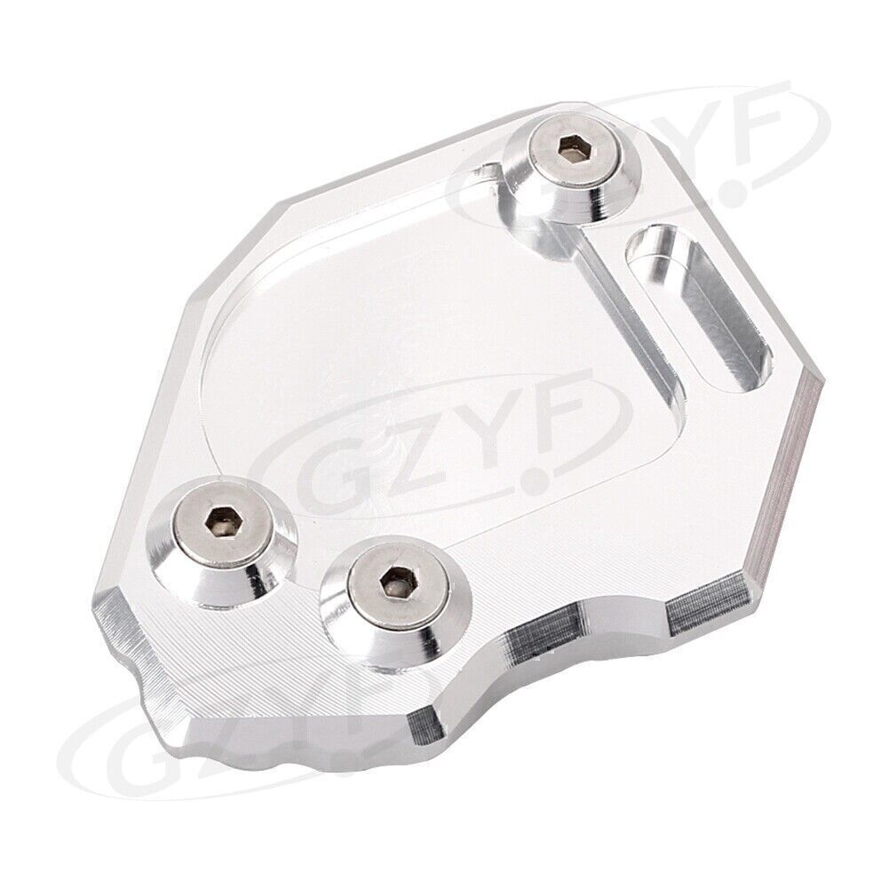 Kickstand Side Stand Extension Pad Plate for BMW F800GS 08 -14 Silver Motorcycle