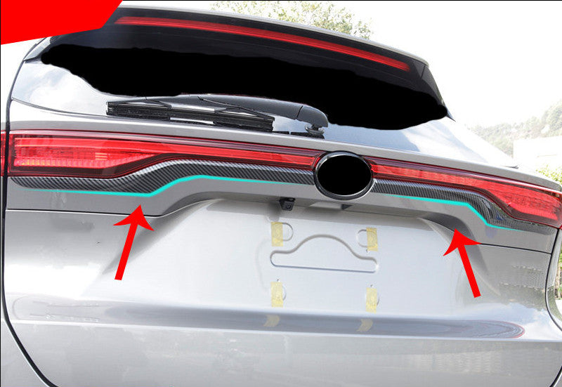 for Toyota Venza 2021-23 Carbon Fiber ABS Rear Trunk Tailgate Lid Molding Cover