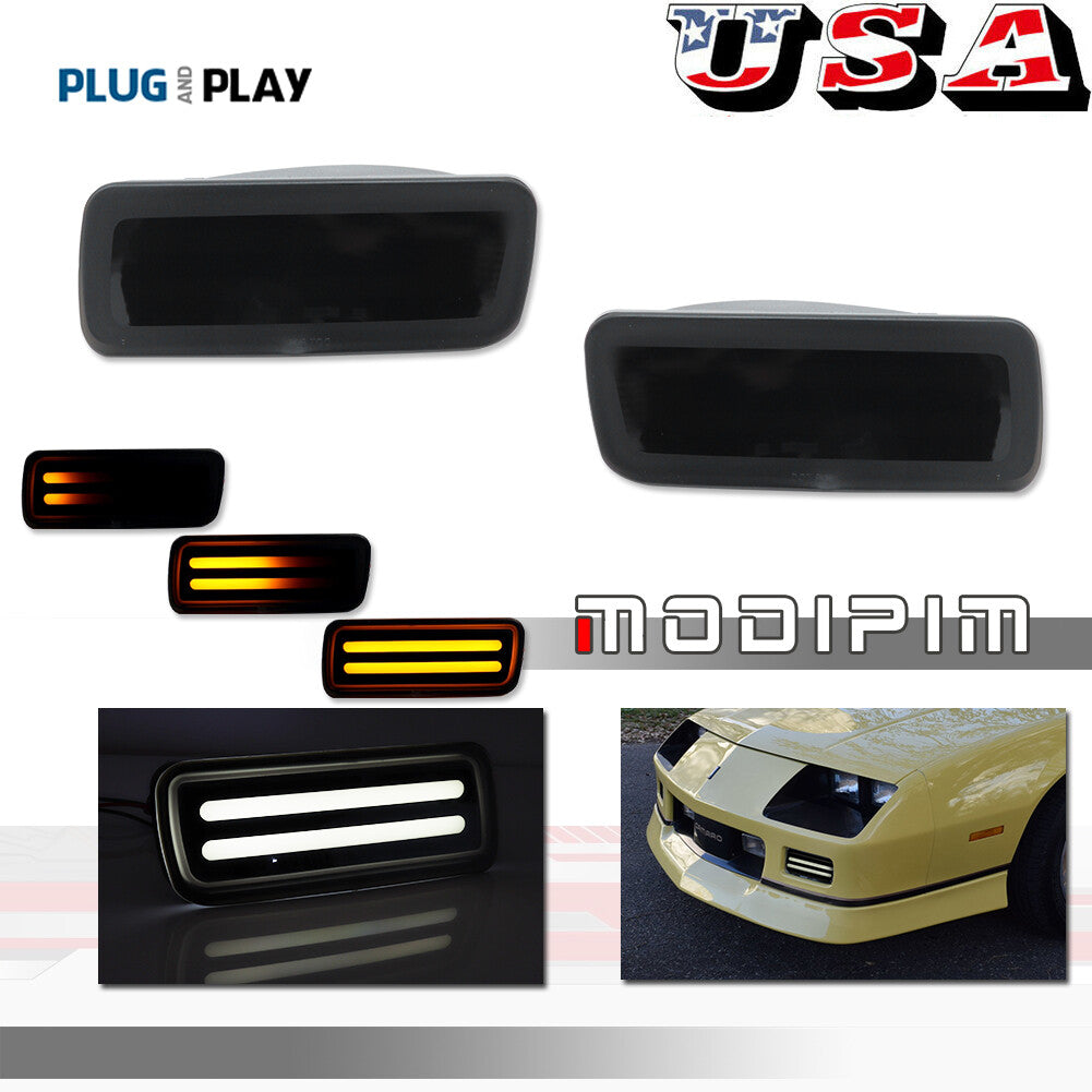 SWITCHBACK dynamic amber and white DRL/turn signal lights for 85-92 Camaro- v
