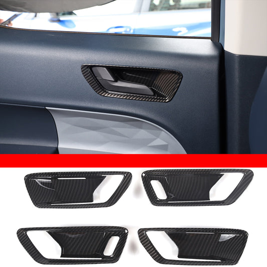 4-Piece Carbon Fiber Interior Door Handle Bowl Frame Cover Trim for Maverick 2022-2023 n