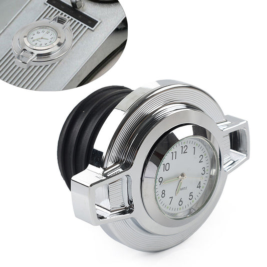 Fuel Gas Tank Oil Cap Cover W/ Clock for Harley Sportster 883 Softail Dyna Q