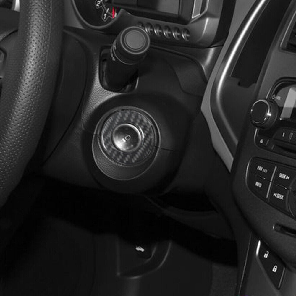 Carbon fiber keyhole ignition cap decorative sticker for Sonic 2012 - 2016 - n