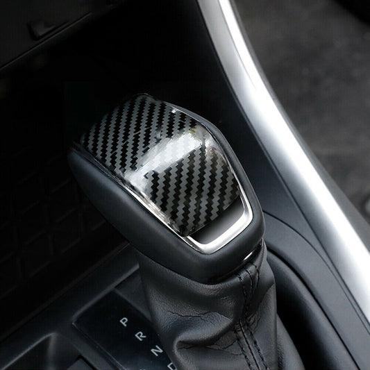 1PCS for Toyota RAV4 2019-2024 Carbon Fiber ABS look Gear Shift Knob Cover Trim