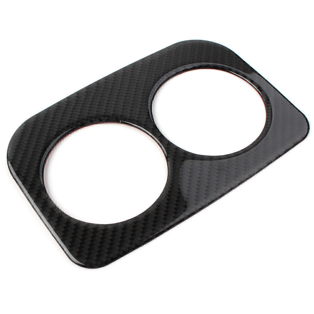 Carbon Fiber Rear Water Cup Holder Panel Cover Trim for Subaru Forester 2013-18