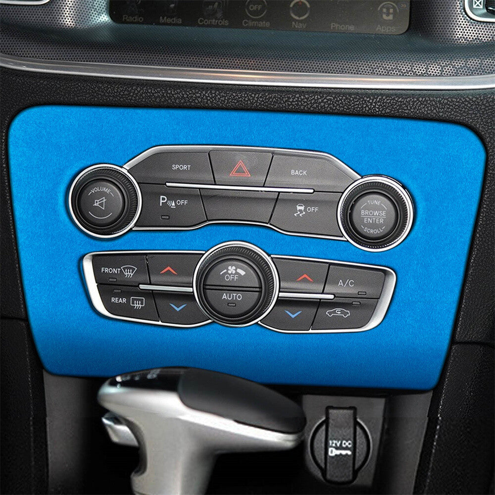 Suede Blue Central Control Air Condition AC Panel Trim for Dodge Charger 2015-23