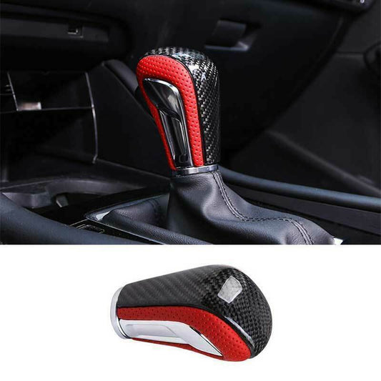 for Mazda CX30 2020-22 Real Carbon FiberRed Gear Shift Knob Shifter Lever Cover