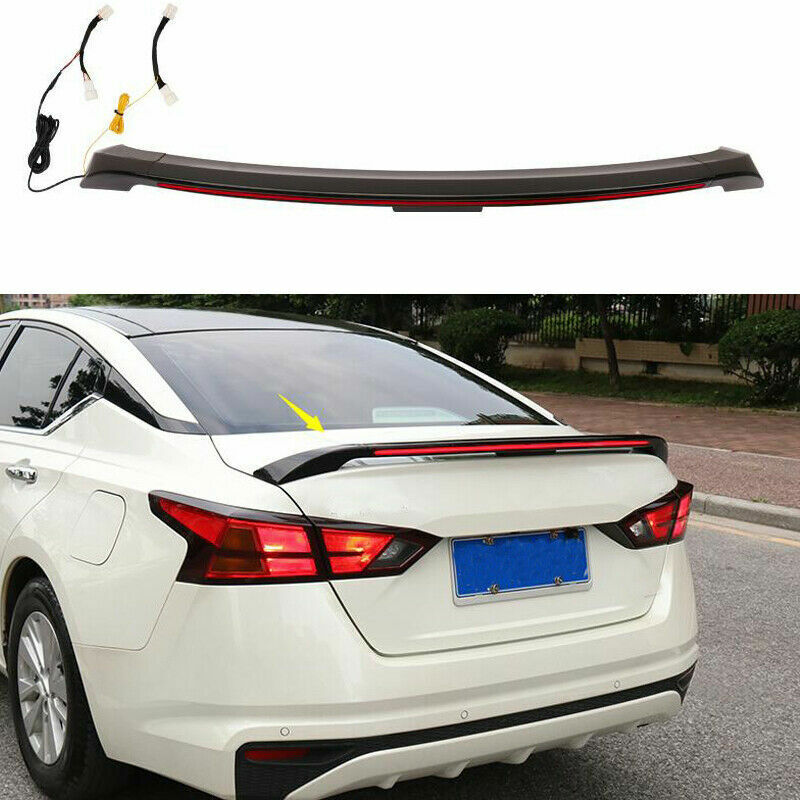 for Nissan Altima 2019-2022 LED Black Rear Spoiler Tail Wing w/Turn/Brake Light
