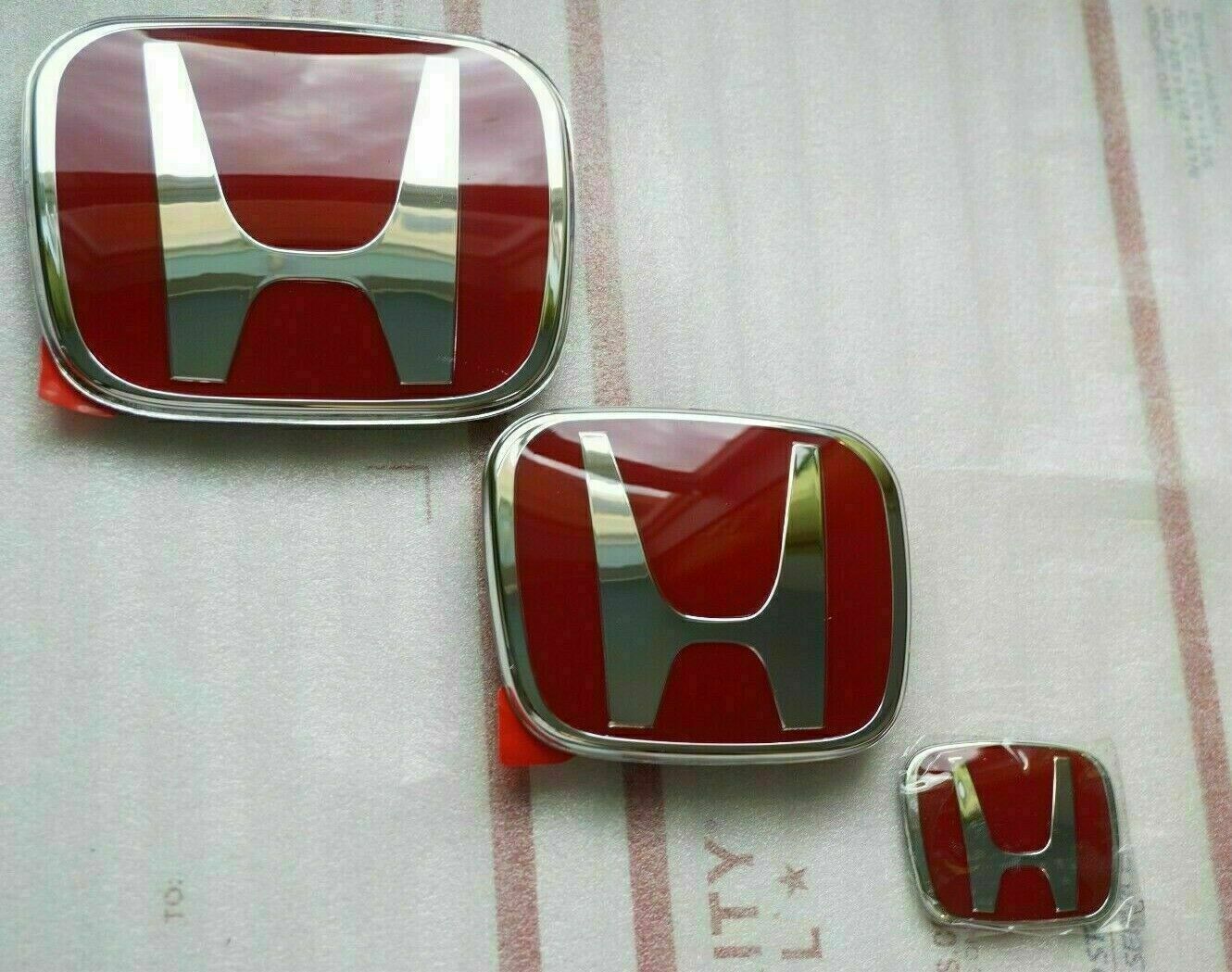 1 set of front and rear engraved wheels with red H badges suitable for 16-21 for Civic Si sedans