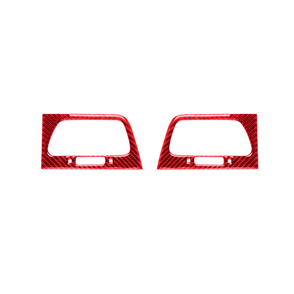 Red Carbon Fiber Rear Door Handle Frame Trim Cover for KIA Sedona 2015-2016 v