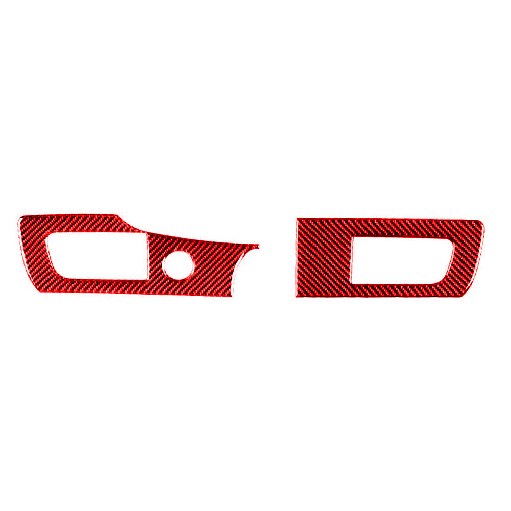 Red Carbon Fiber Side Air Outlet Frame Cover Trim for Porsche Taycan 2019-2022