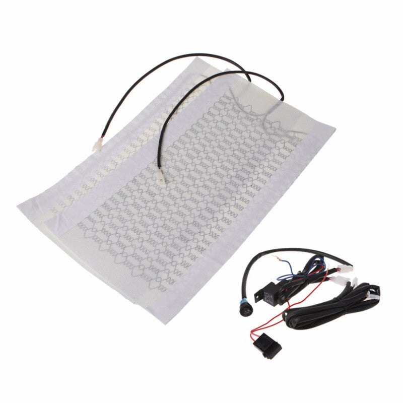12V 1 for Seat Carbon Fiber Heated Install for Seat Heater Round Switch Side Flap Kit Q