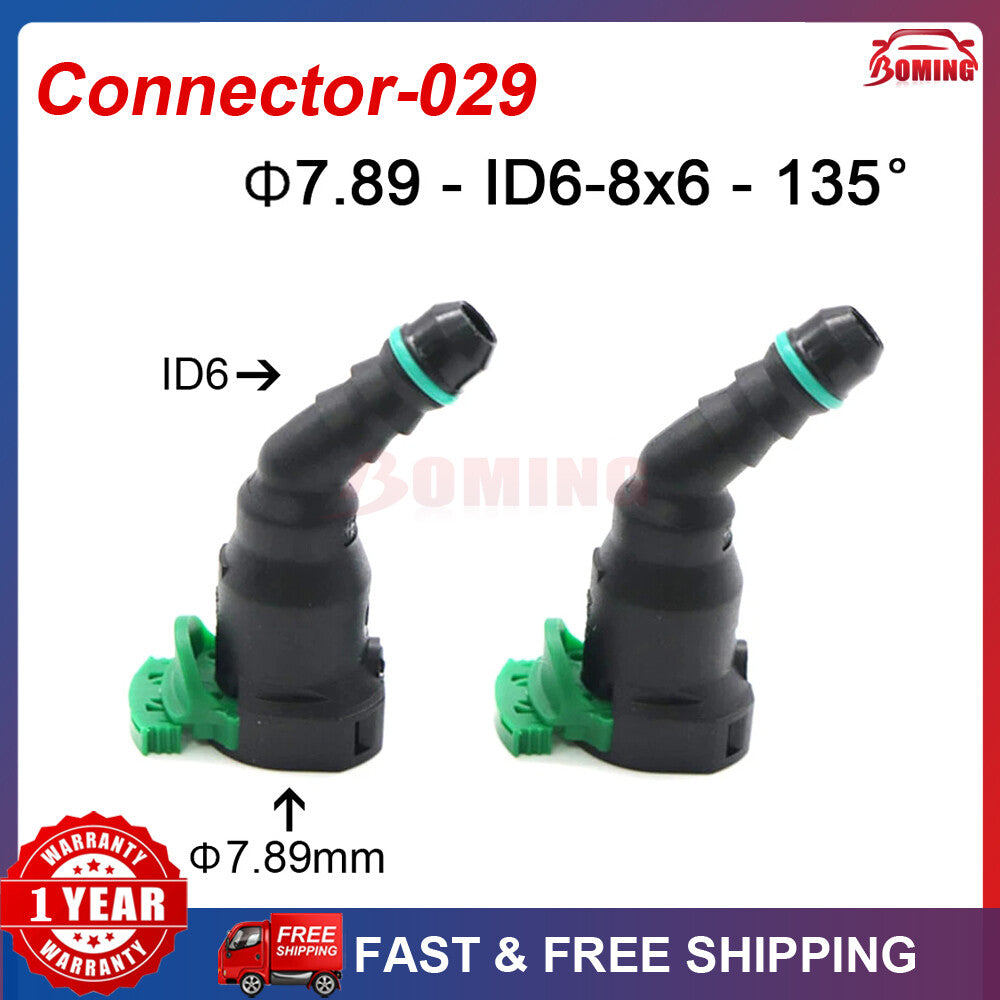 2PCS 7.89mm ID6 8x6 135¡ã New Fuel Line Hose Pipe Quick Release Female Connector Q