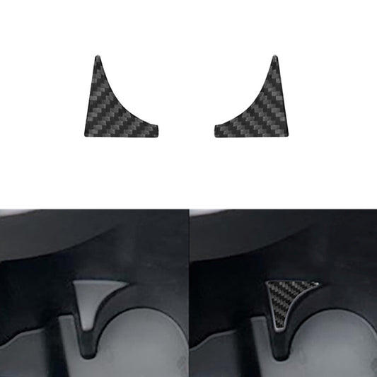2X Carbon Fiber Rear Door CUP Holder Cover Trim for Ford Ranger 2019-2022