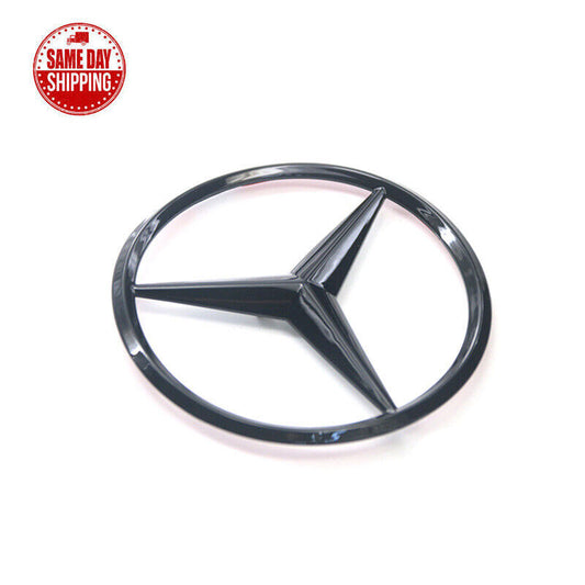 New for Mercedes-Benz C-Class W205 Rear Badge with Glossy Black Star on Trunk Lid