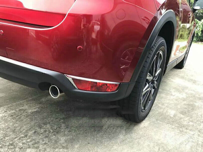 for Mazda CX-5 2017-2021 ABS Chrome Rear Fog Light Eyelid Molding Strip Trim 2X