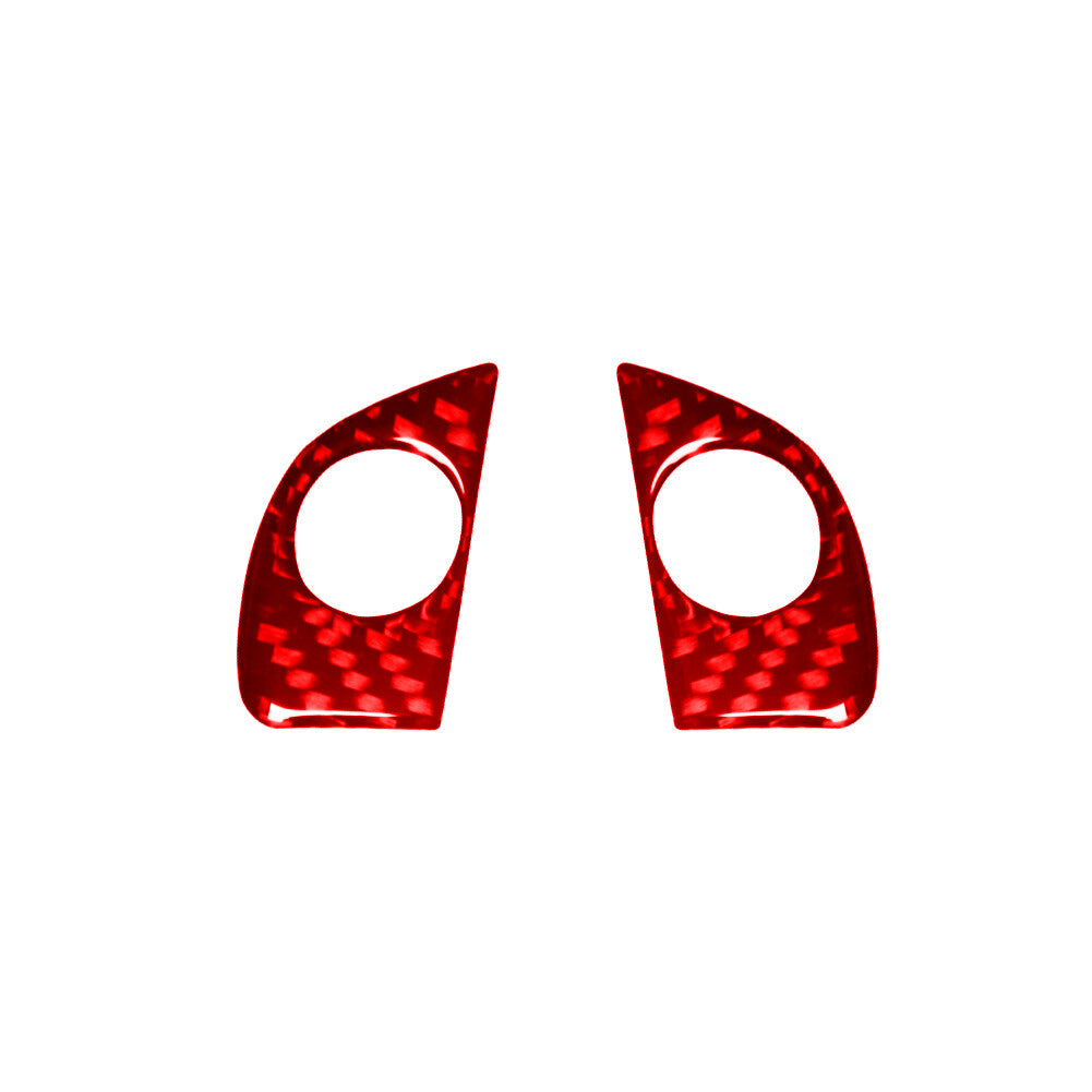 Red Carbon Fiber Steering Wheel Button Panel Cover for Toyota Celica 2001-2005