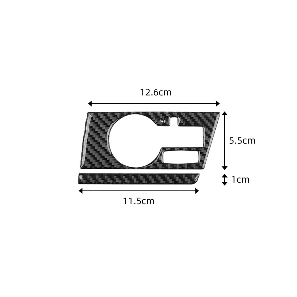 2X Carbon Fiber Headlight Control Trim for BMW X3 2004-2010