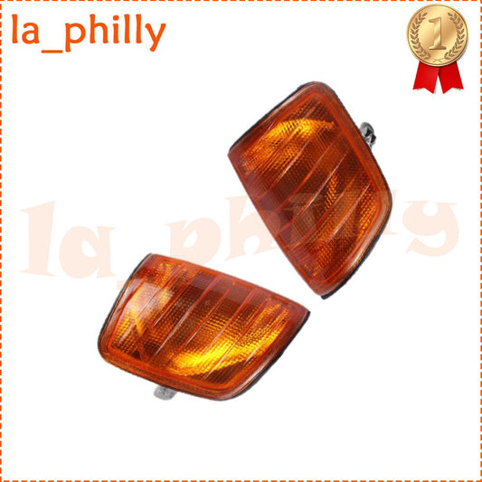 Pair L+R Amber Corner Lights Turn Signal for Mercedes W124 E-Class Sedan 1985-95 Q